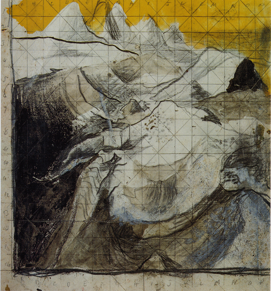 Study: Outcast coal production, composizione astratta (disegno) di Sutherland Graham (sec. XX)