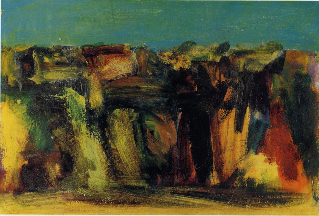 Paesaggio, composizione astratta (dipinto) di Morlotti Ennio (sec. XX)