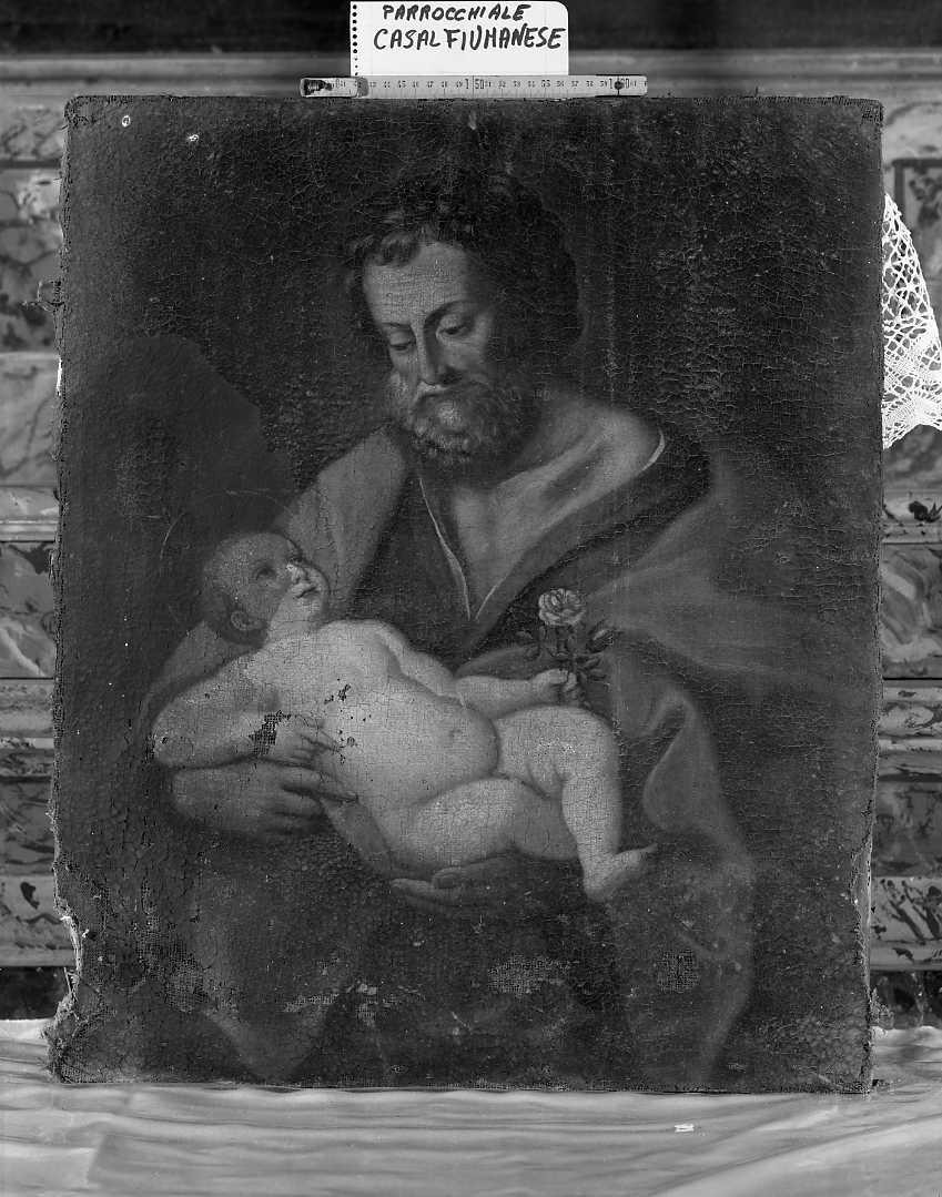 San Giuseppe e Gesù Bambino (dipinto) di Gottarelli Pietro (attribuito) (prima metà sec. XIX)