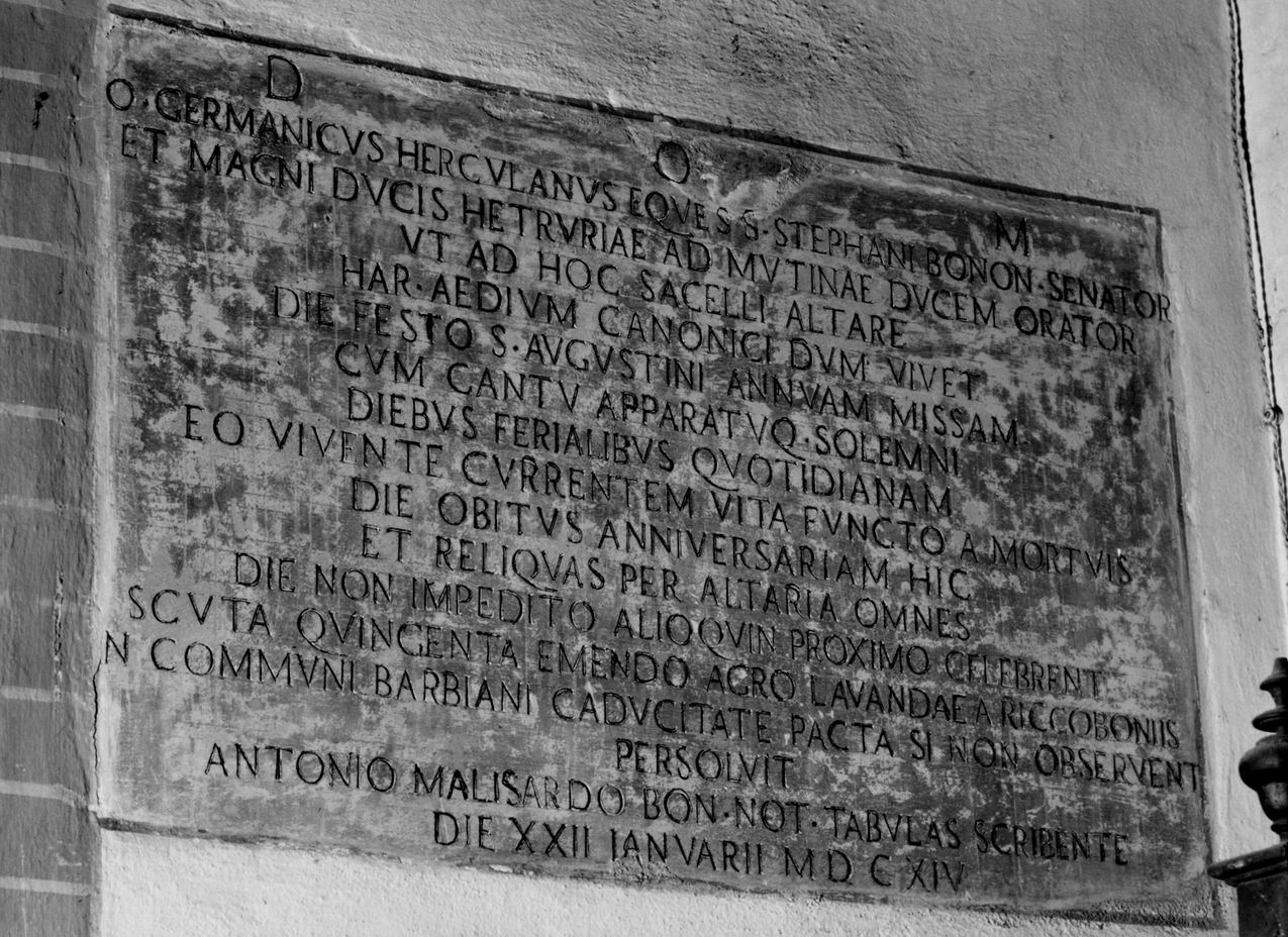 lapide - manifattura emiliana (sec. XVII)