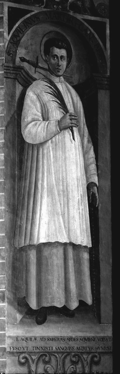 Sant'Aquilino martire (dipinto, elemento d'insieme) di Raibolini Francesco detto Francesco Francia (cerchia) (prima metà sec. XVI)