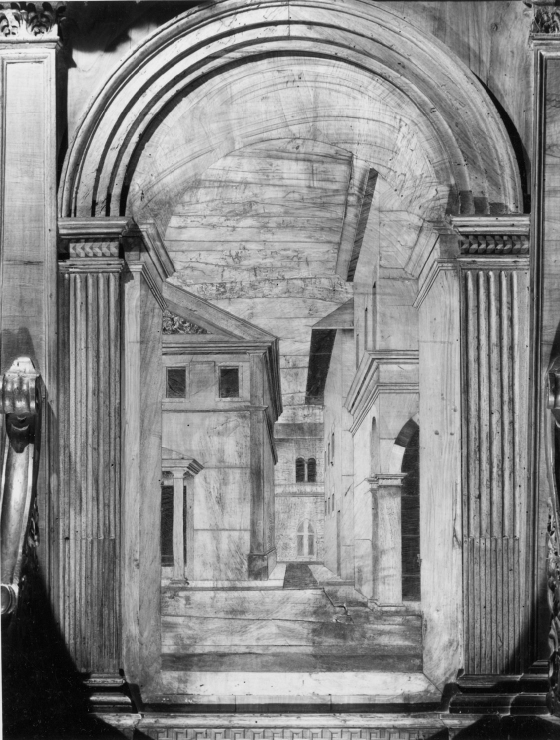 architettura illusionistica (decorazione a intarsio, elemento d'insieme) di Sacca Paolo (sec. XVI)