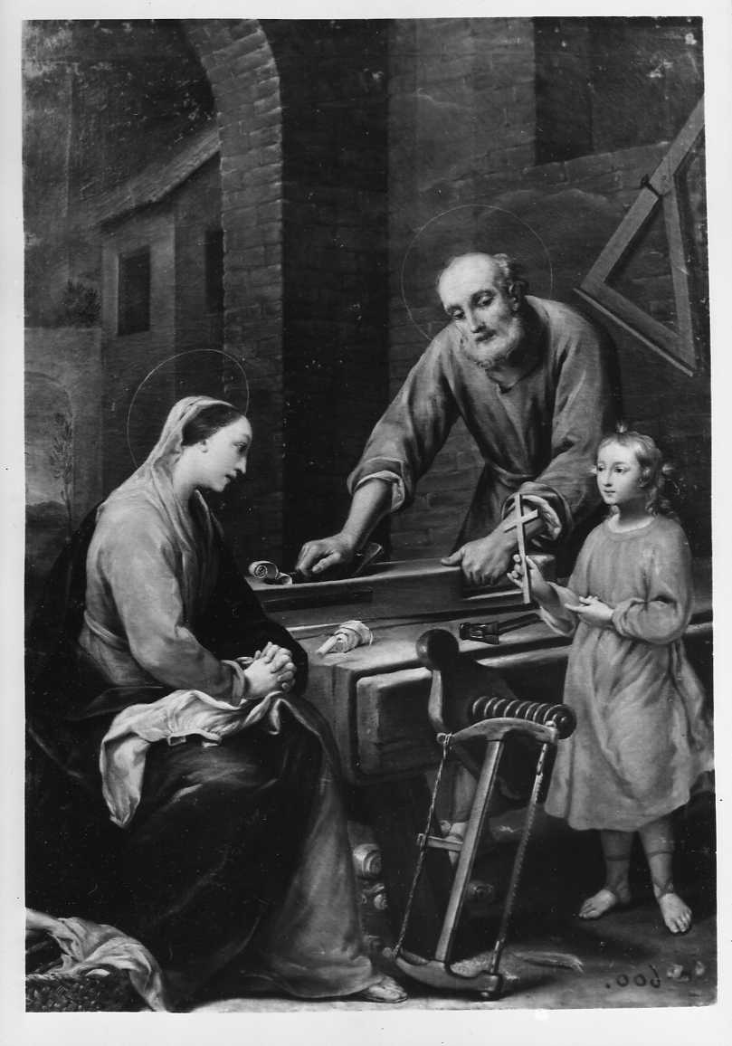 Sacra Famiglia nella bottega da falegname (dipinto) di Crespi Antonio (sec. XVIII)