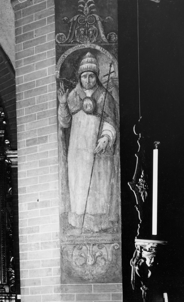 San Cadriano Papa (dipinto, elemento d'insieme) di Raibolini Francesco detto Francesco Francia (cerchia) (prima metà sec. XVI)