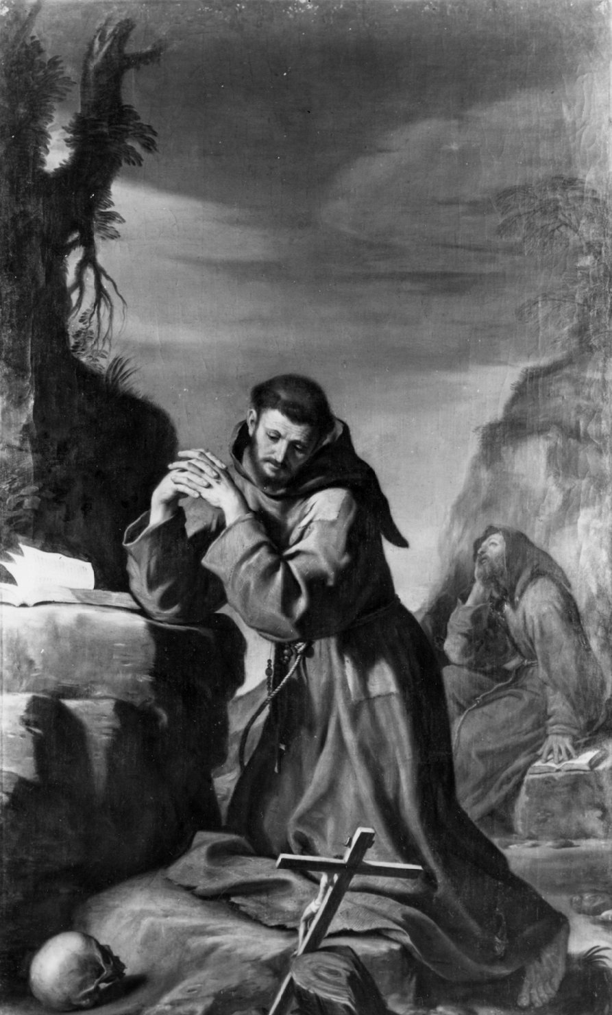 San Francesco d'Assisi in preghiera (dipinto) di Barbieri Giovanni Francesco detto Guercino (sec. XVII)