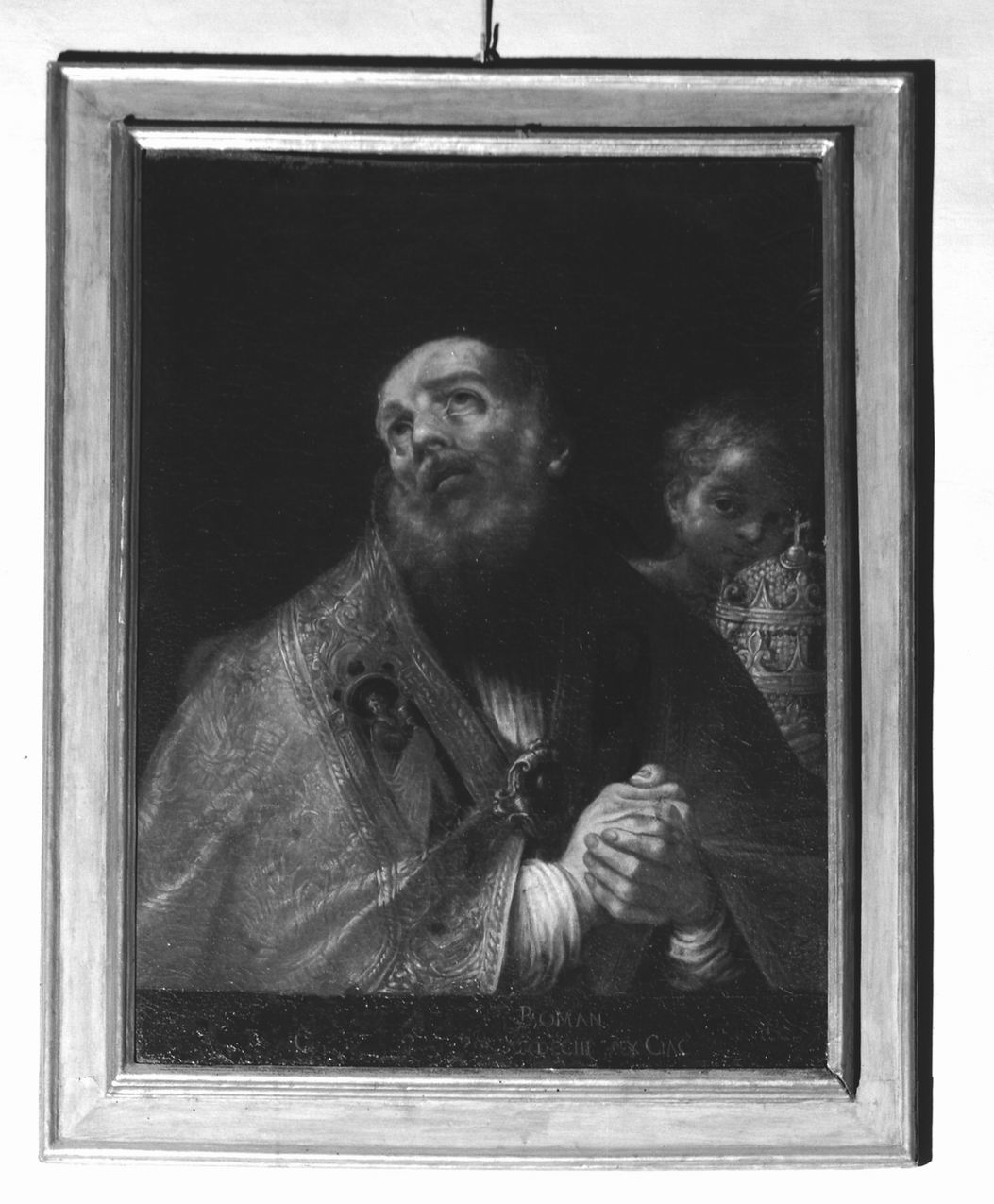 santo papa (dipinto) di Spisanelli Vincenzo (metà sec. XVII)