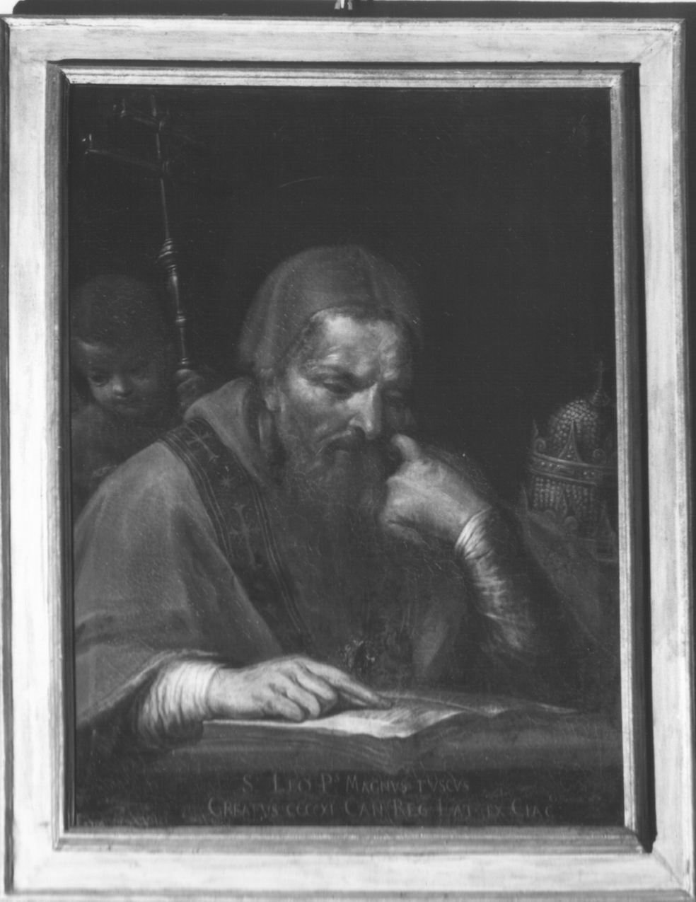 San Leo papa (dipinto) di Spisanelli Vincenzo (metà sec. XVII)