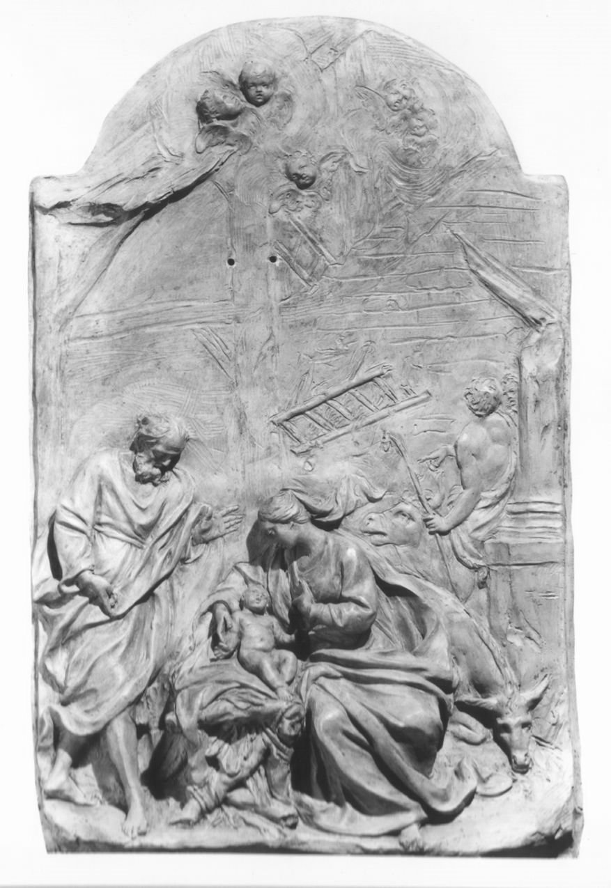 natività di Gesù (rilievo) di Mazza Giuseppe Maria (attribuito) (fine/inizio secc. XVII/ XVIII)