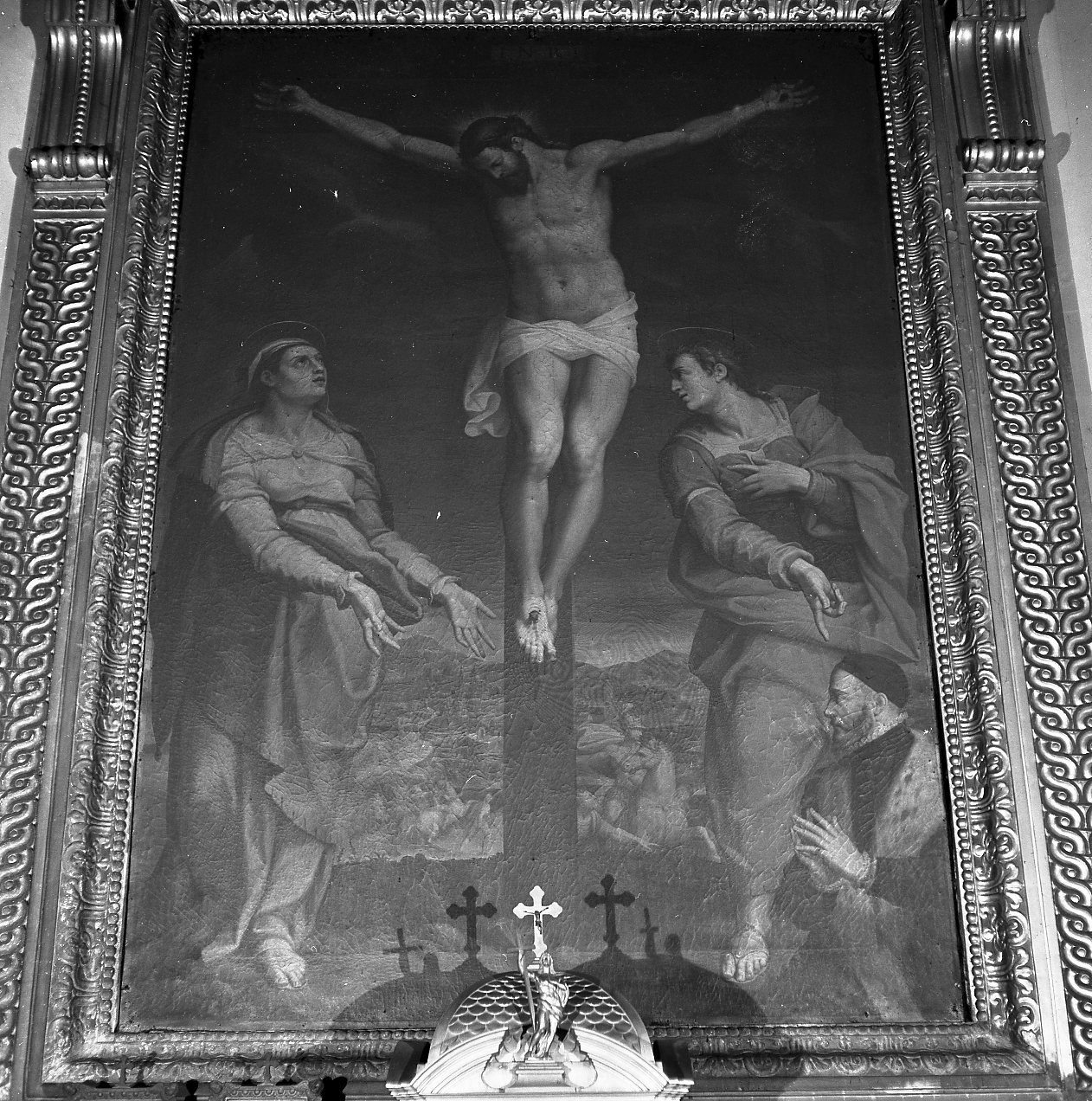 crocifissione di Cristo (dipinto) di Samacchini Orazio (sec. XVI)