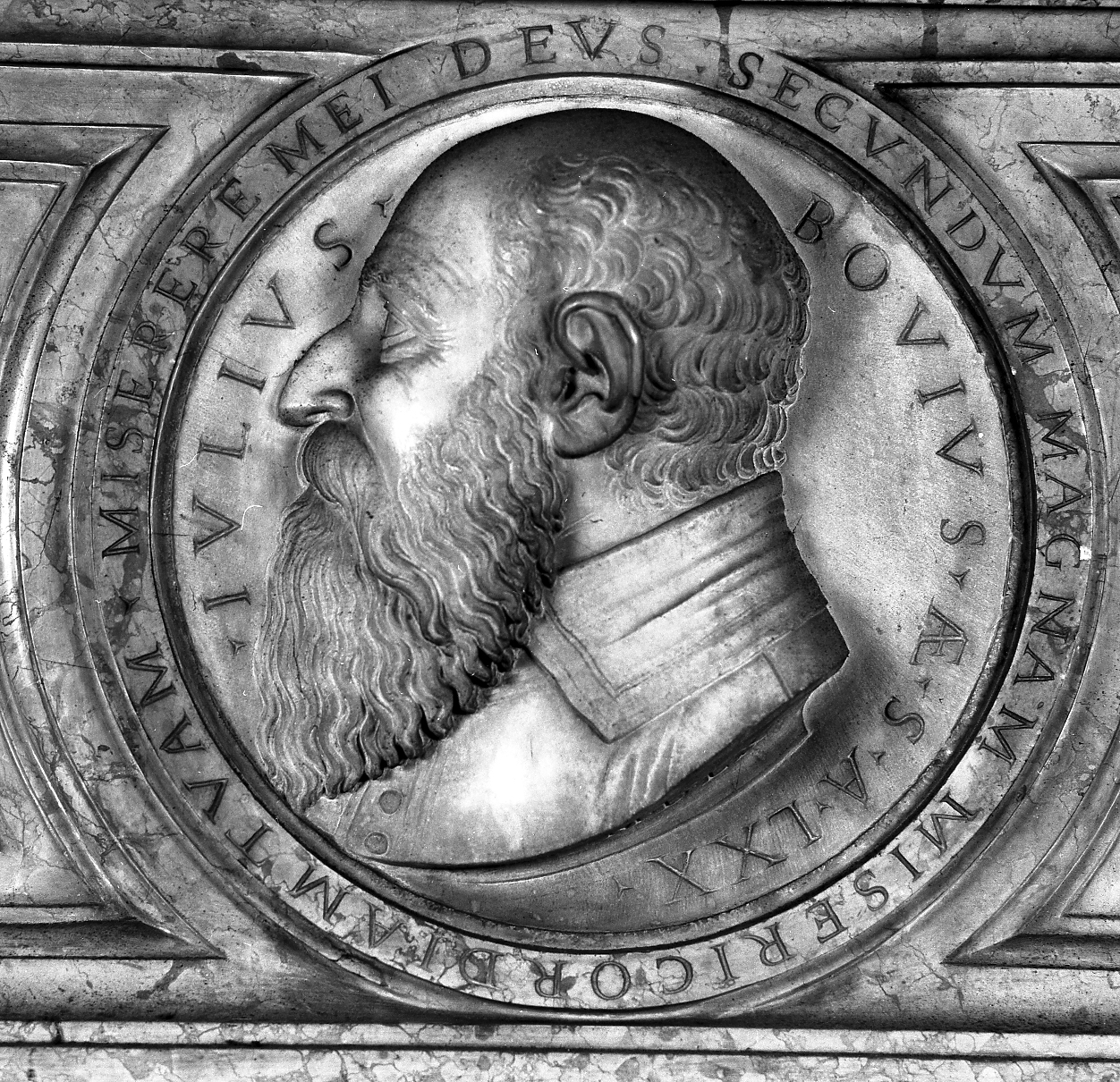 ritratto di Giulio Bovio (rilievo, elemento d'insieme) di Montorsoli Giovanni Angelo (e aiuti) (sec. XVI)