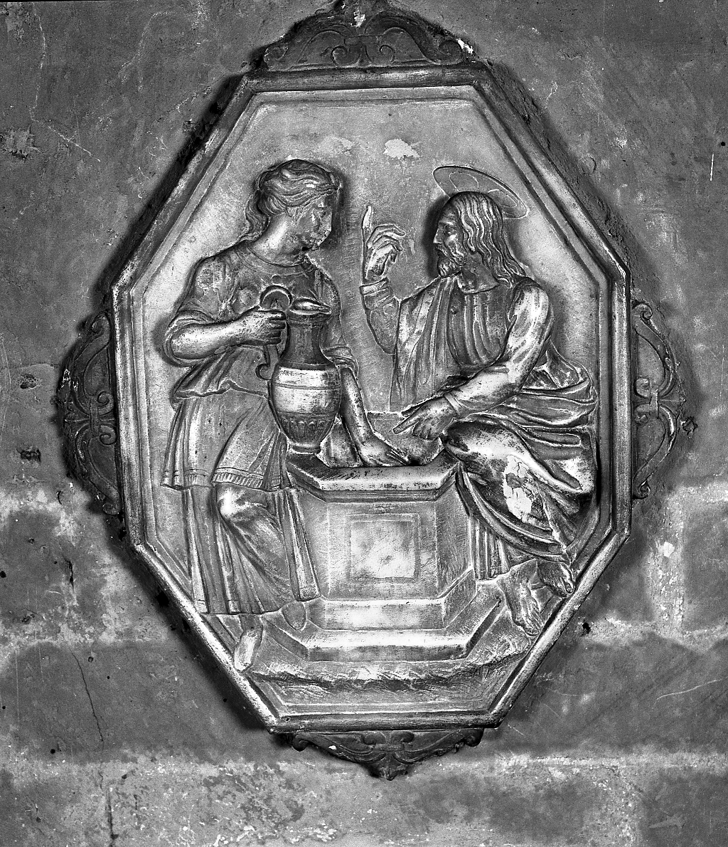 Cristo e la Samaritana; battesimo di Cristo (rilievo, elemento d'insieme) di Montorsoli Giovanni Angelo (e aiuti) (sec. XVI)