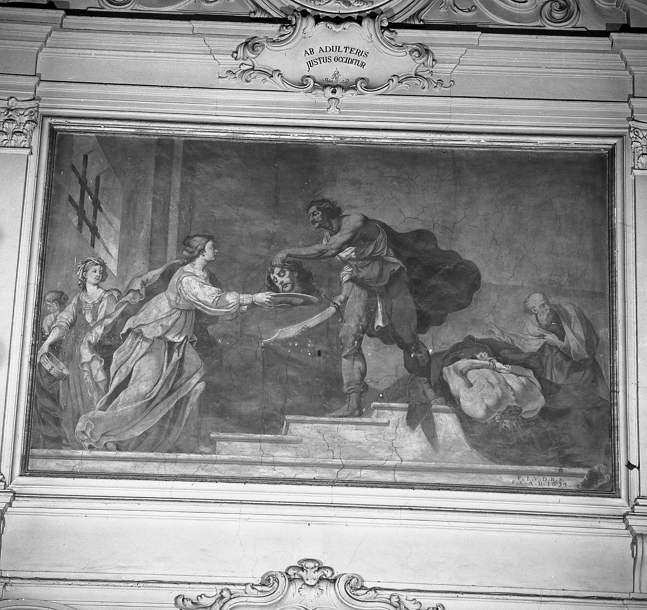 Salomè riceve la testa di San Giovanni Battista (dipinto) di Carboni Francesco (sec. XVII)