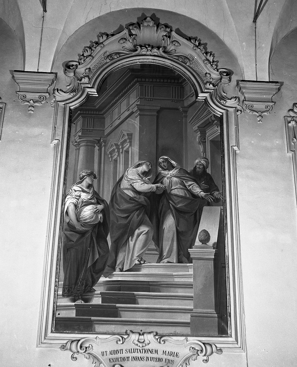visita della Sacra Famiglia a Sant'Elisabetta (dipinto) di Bigari Vittorio Maria (sec. XVIII)