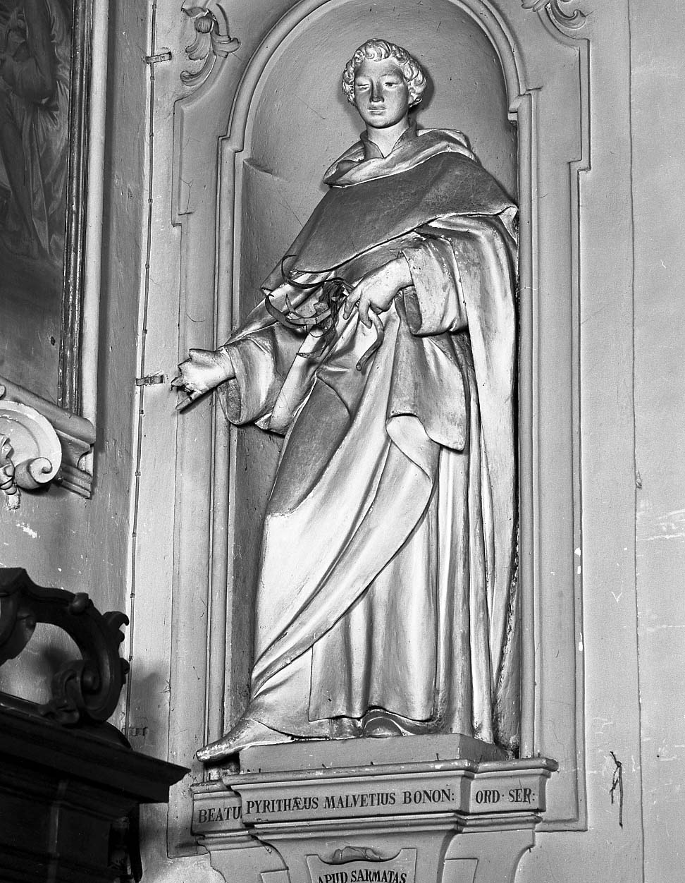 beato Piriteo Malvezzi; beata Messina Lambertini (statua, serie) di Piò Angelo (sec. XVIII)