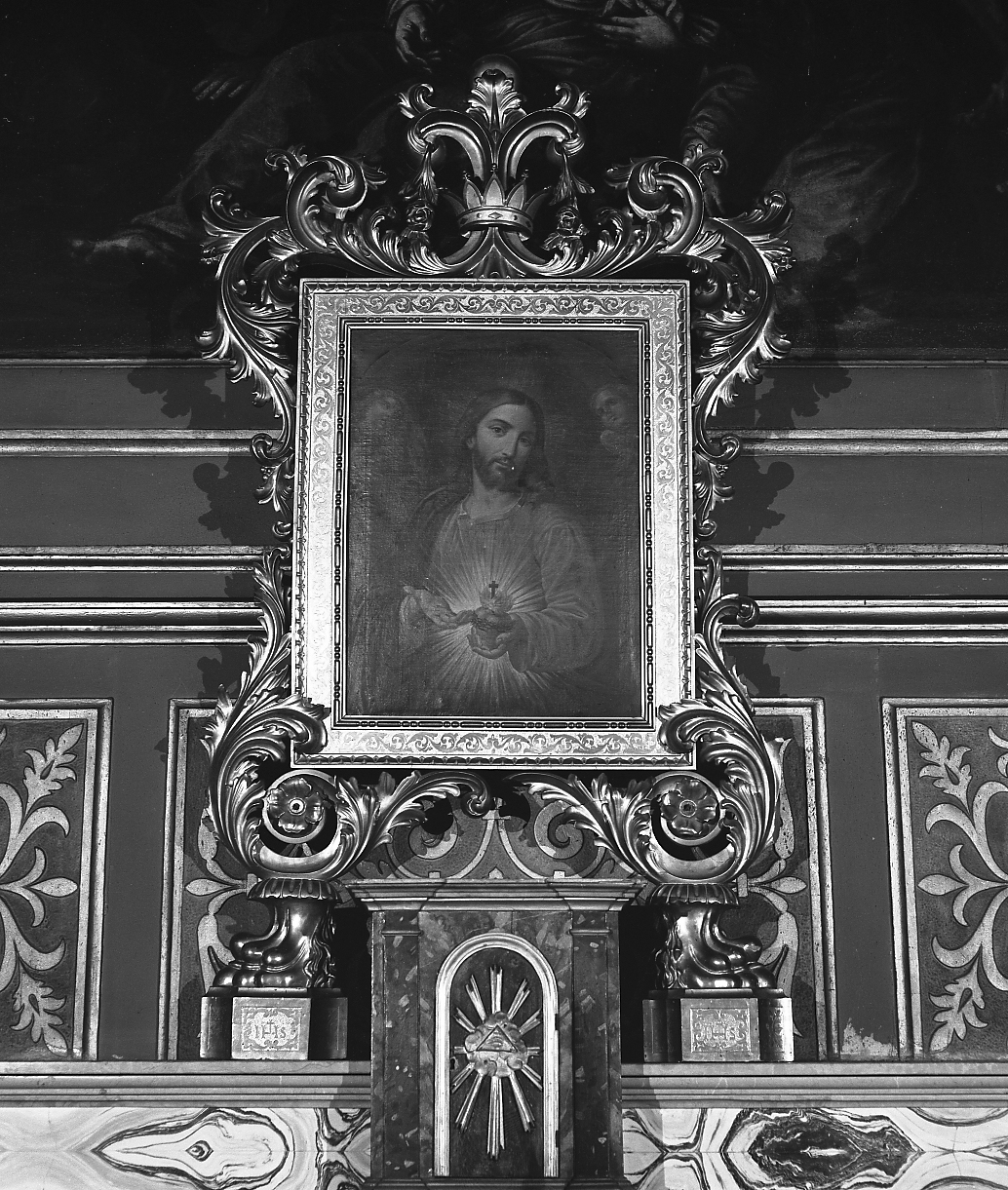 Sacro Cuore di Gesù (quadro d'altare) - ambito emiliano (seconda metà sec. XIX)