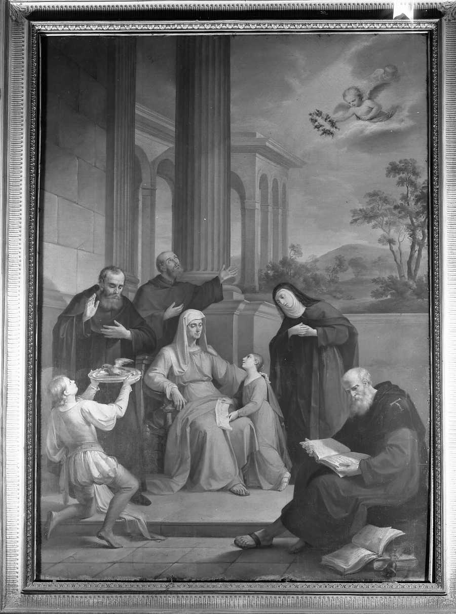 educazione di Maria Vergine (dipinto) di Bonola Gaetano (prima metà sec. XIX)