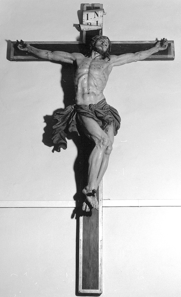 Cristo crocifisso (scultura) di Algardi Alessandro (maniera) (metà sec. XVII)