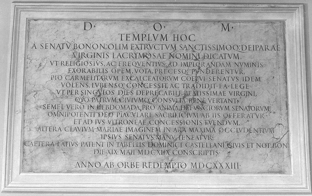 lapide - produzione emiliana (sec. XVII)