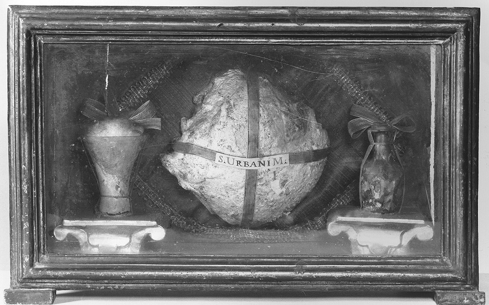 reliquiario a teca - a urna - produzione emiliana (fine sec. XIX)