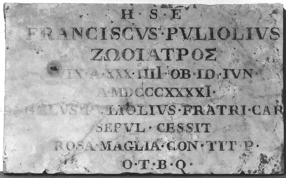 lapide tombale - manifattura emiliana (sec. XIX)