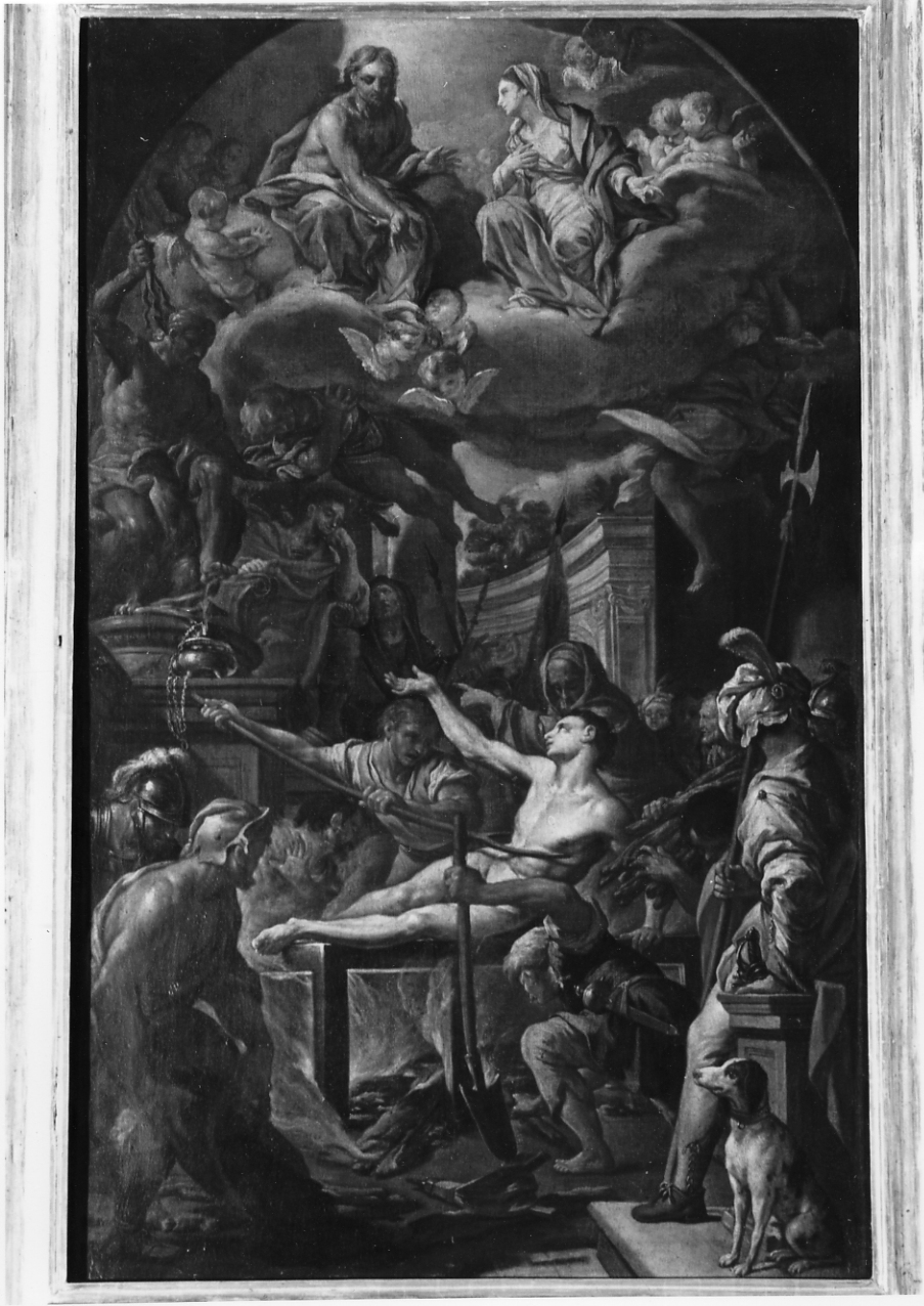 martirio di San Lorenzo (dipinto, opera isolata) di Trevisani Francesco (attribuito) (prima metà sec. XVIII)