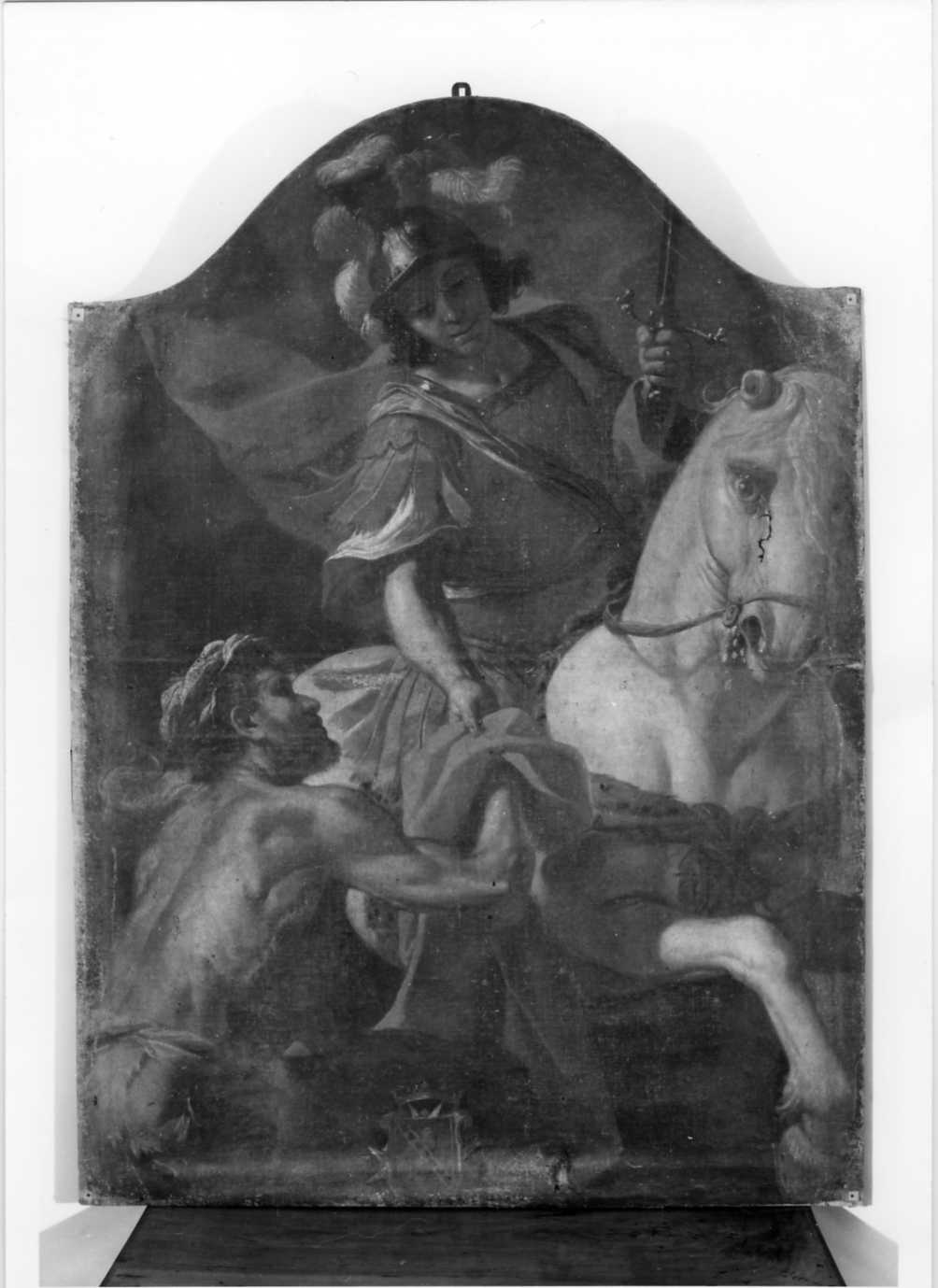 San Martino dona parte del mantello al povero (dipinto, opera isolata) di Preti Mattia detto Cavalier Calabrese (seconda metà sec. XVII)