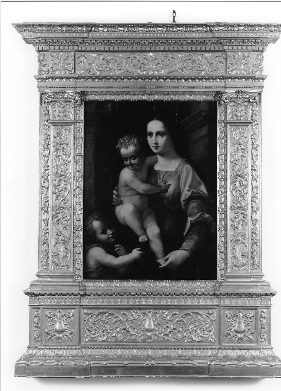 Madonna con Bambino e San Giovannino (dipinto) di Andrea del Sarto (attribuito) (prima metà sec. XVI)