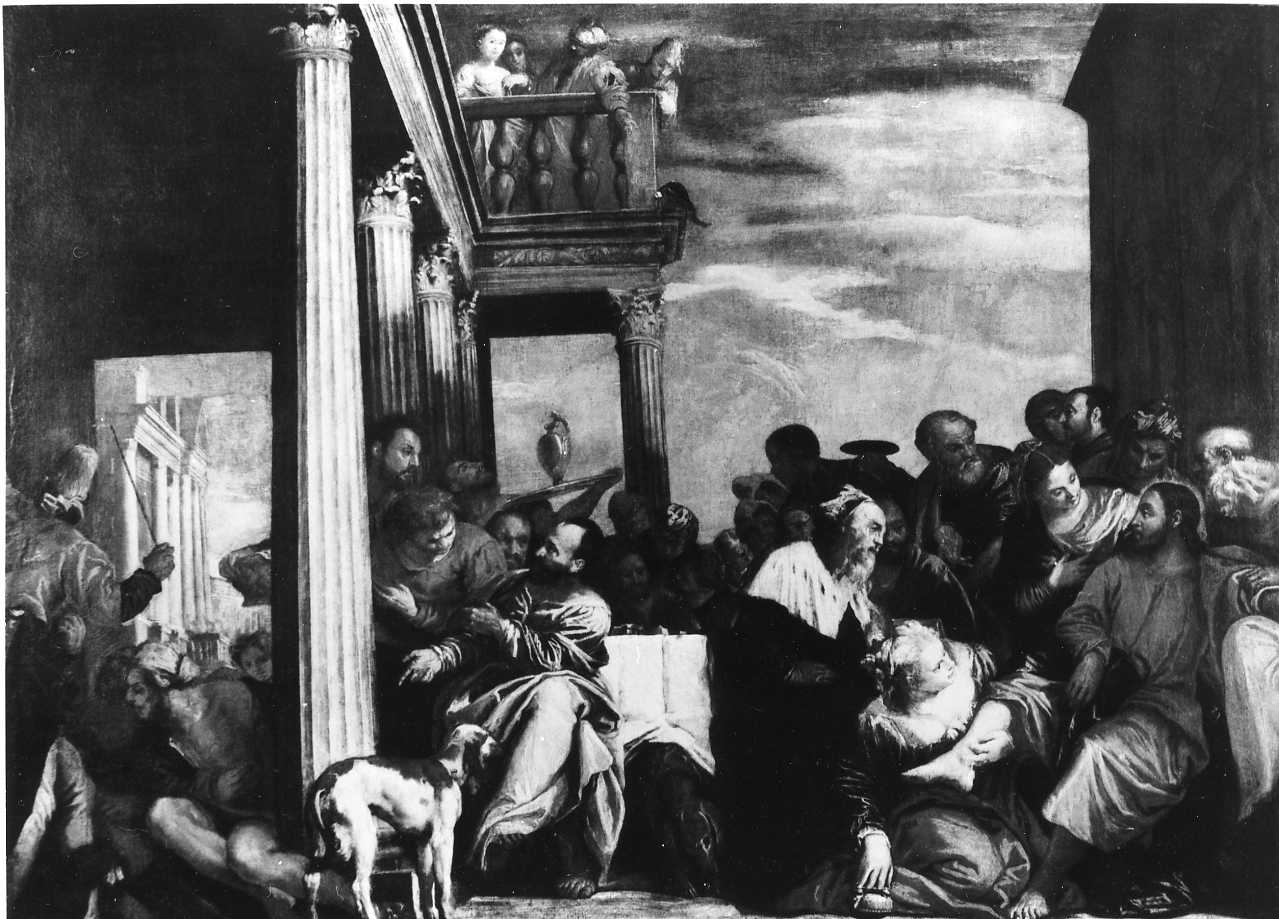 cena in casa di Simone il fariseo (dipinto, opera isolata) di Ricci Sebastiano (attribuito) (sec. XVII)