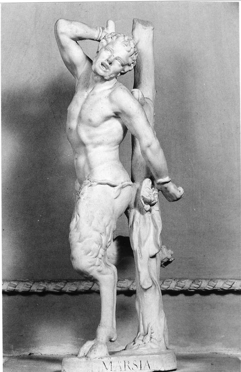 Marsia legato ad un tronco d'albero (scultura, opera isolata) - ambito bolognese (fine/inizio secc. XVIII/ XIX)