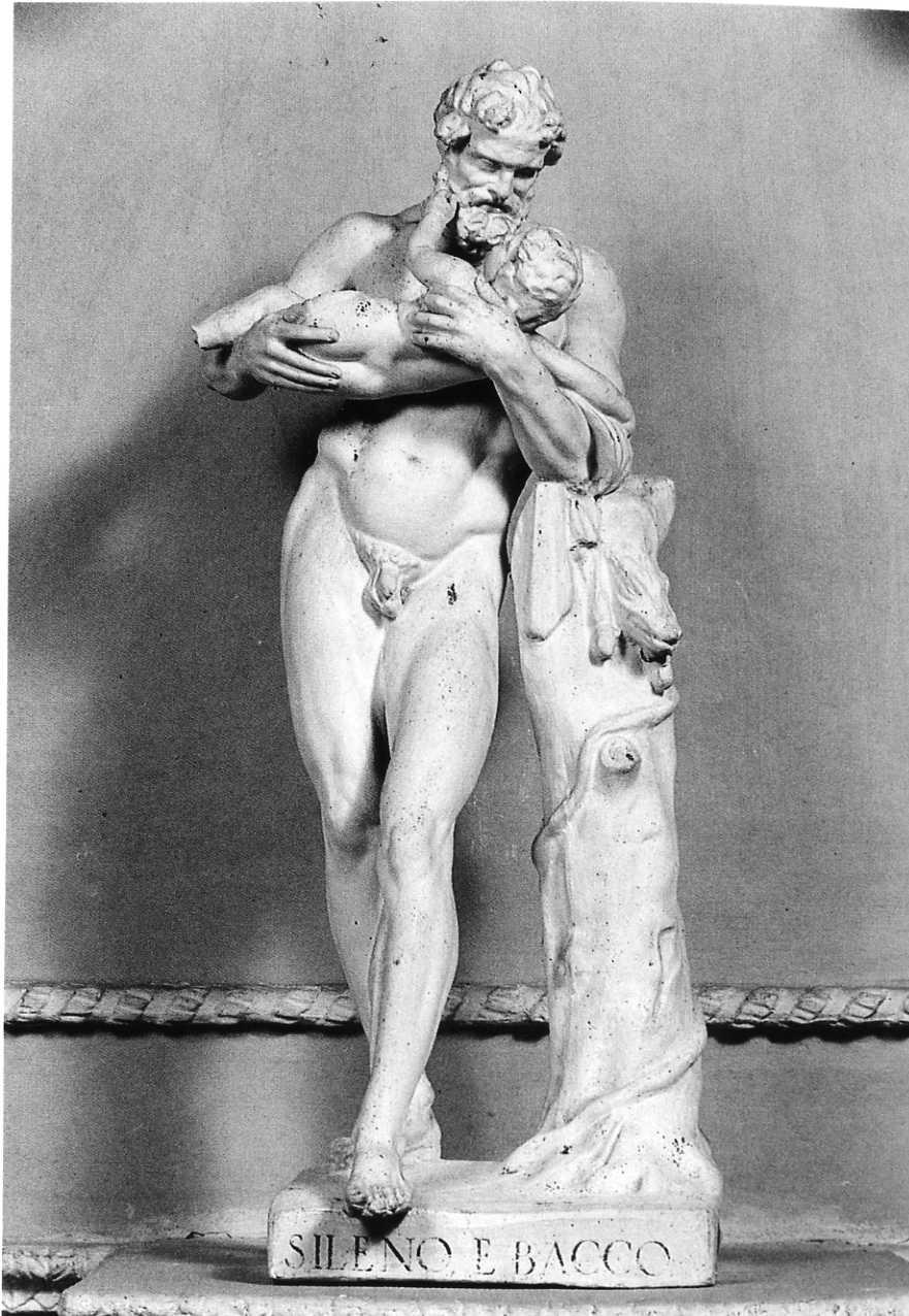 Sileno con Bacco bambino (gruppo scultoreo, opera isolata) - ambito bolognese (fine/inizio secc. XVIII/ XIX)