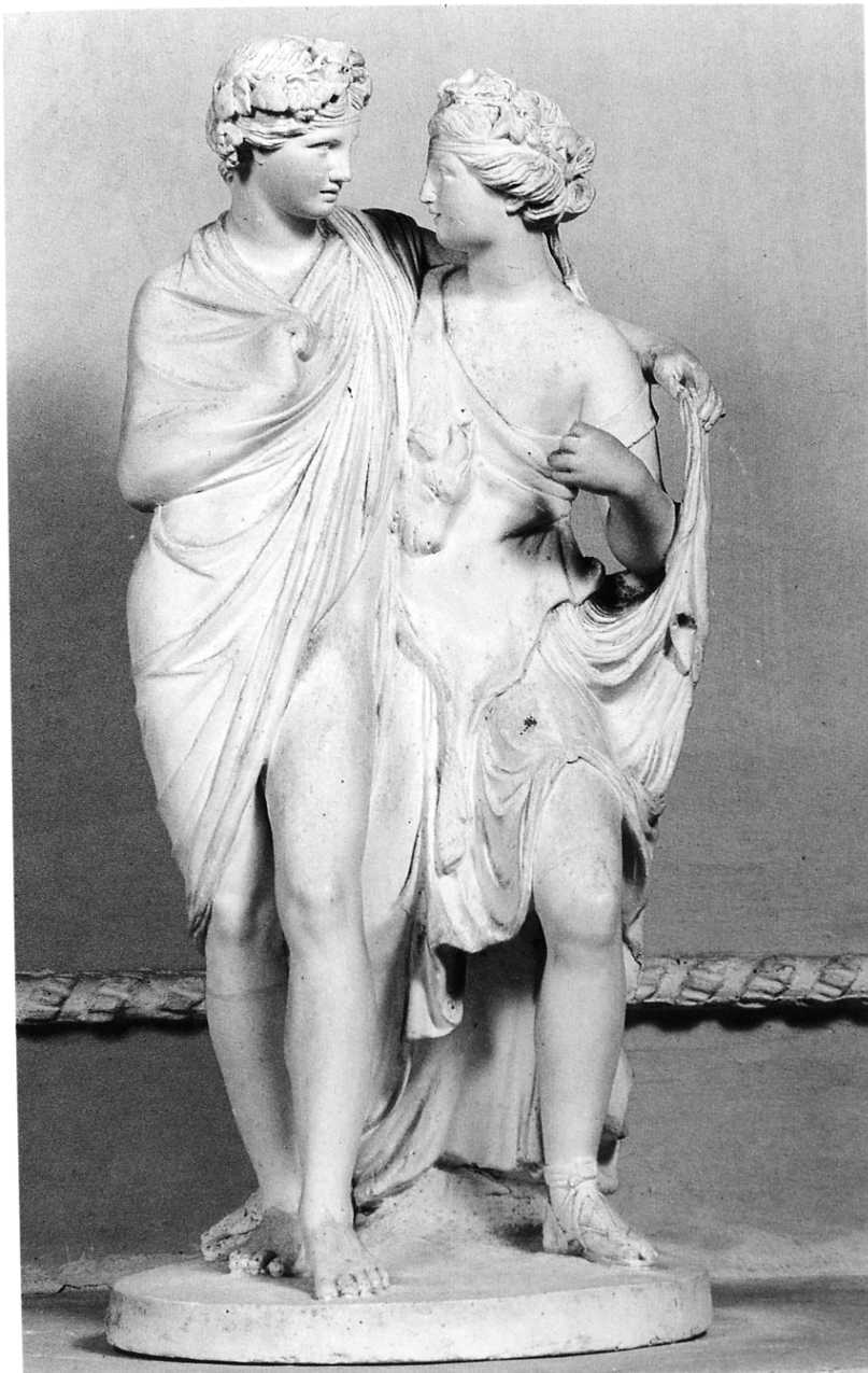 giovani amanti (gruppo scultoreo, opera isolata) - ambito bolognese (fine/inizio secc. XVIII/ XIX)