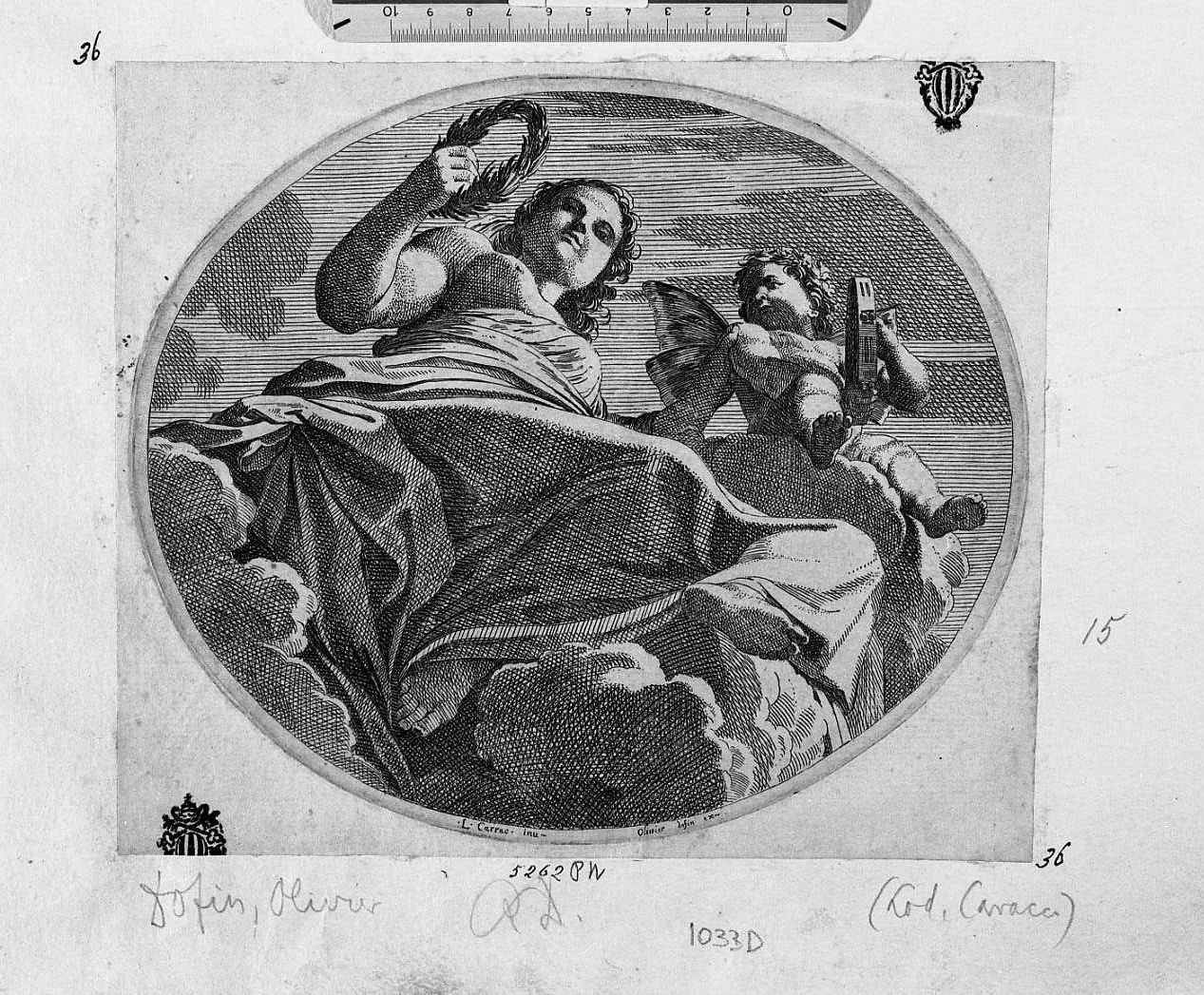 Flora(?) (stampa) di Carracci Ludovico, Dauphin Olivier (terzo quarto sec. XVII)