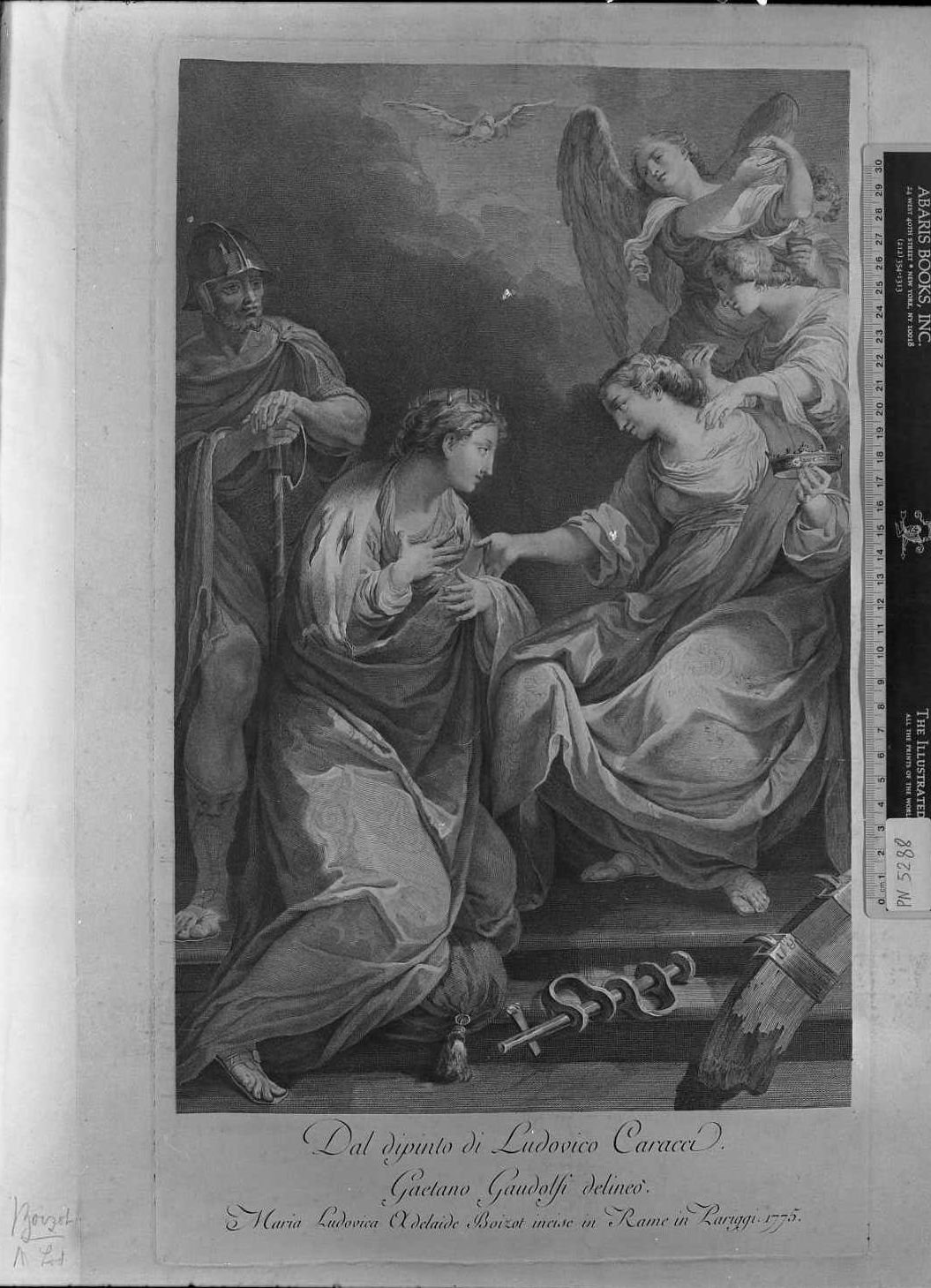 Santa Caterina (stampa) di Carracci Ludovico, Gandolfi Gaetano, Boizot Marie Louise Adélaide (sec. XVIII)