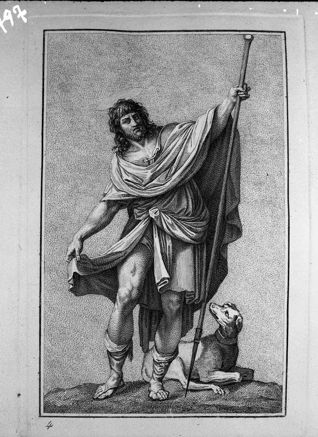 San Rocco (stampa) di Carracci Ludovico, Rosaspina Francesco (seconda metà sec. XVIII)