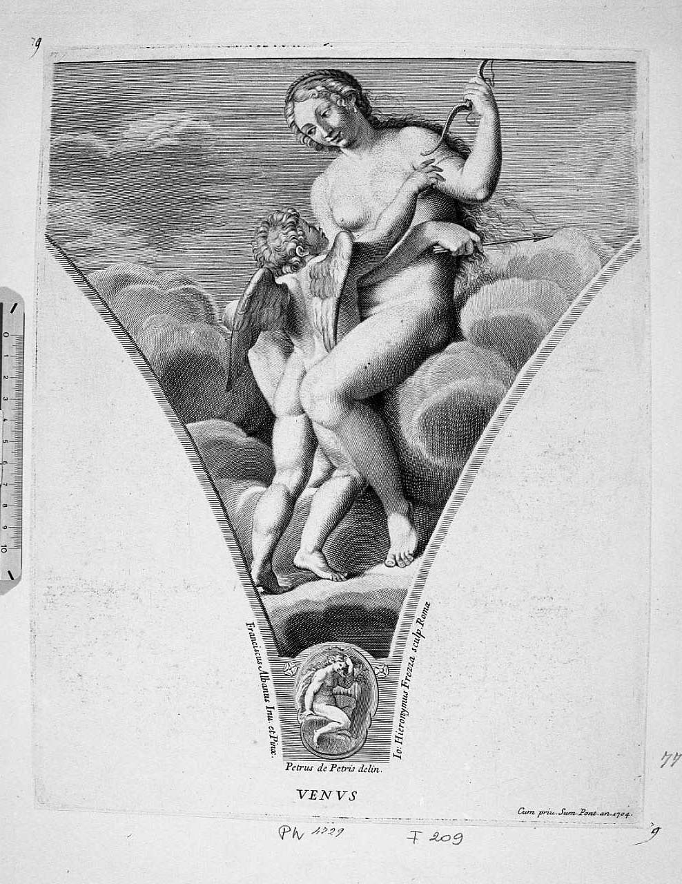 Venere (stampa tagliata) di Frezza Giovanni Gerolamo, Albani Francesco (sec. XVIII)