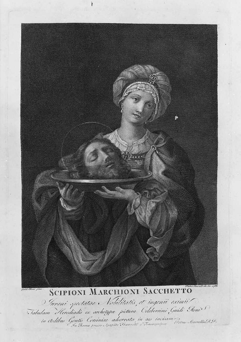 Erodiade (stampa) di Reni Guido, Savorelli Pietro (sec. XVIII)