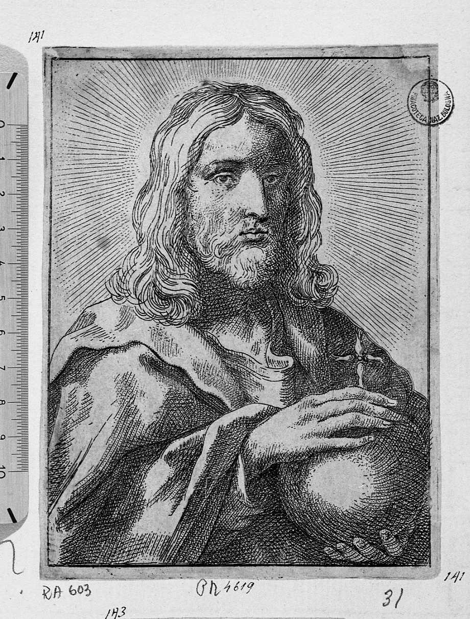 Il Redentore (stampa smarginata) di Reni Guido - ambito europeo (sec. XVII)