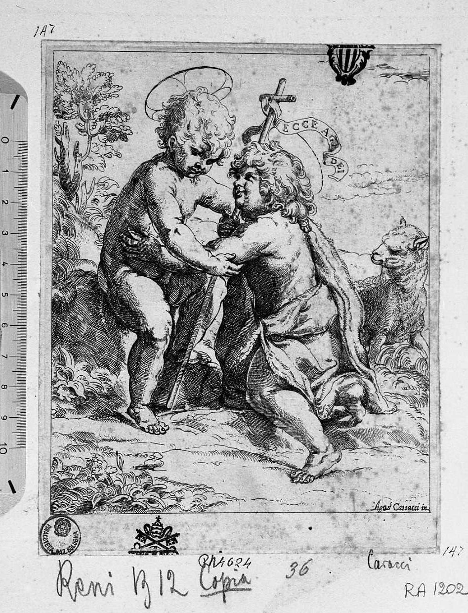 Gesù Bambino e San Giovannino (stampa) di Reni Guido - ambito europeo (sec. XVII)
