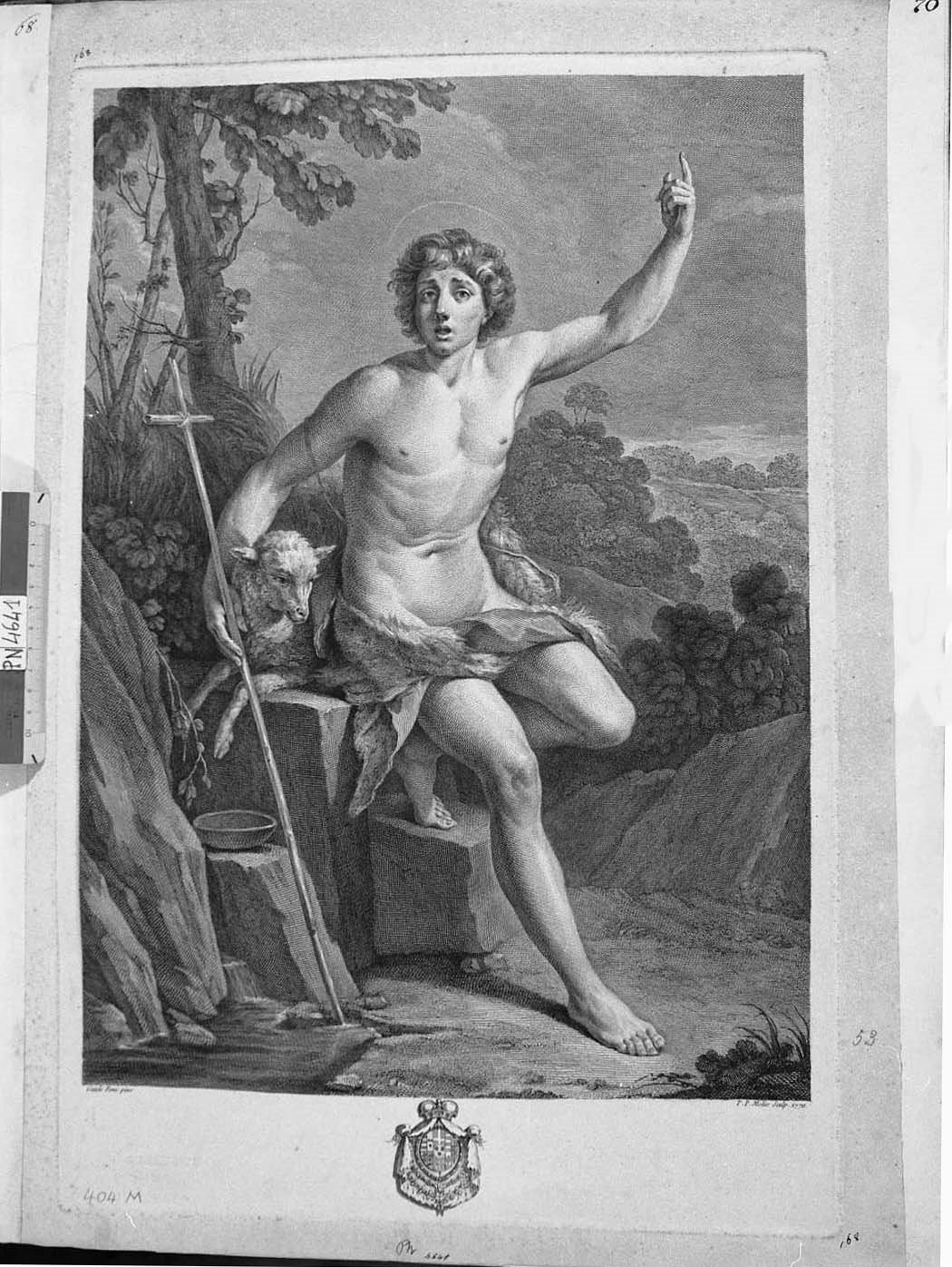 San Giovanni Battista (stampa) di Reni Guido - ambito europeo (sec. XVIII)