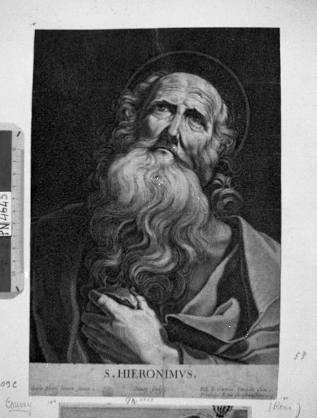 San Girolamo (stampa smarginata) di Reni Guido - ambito europeo (sec. XVIII)