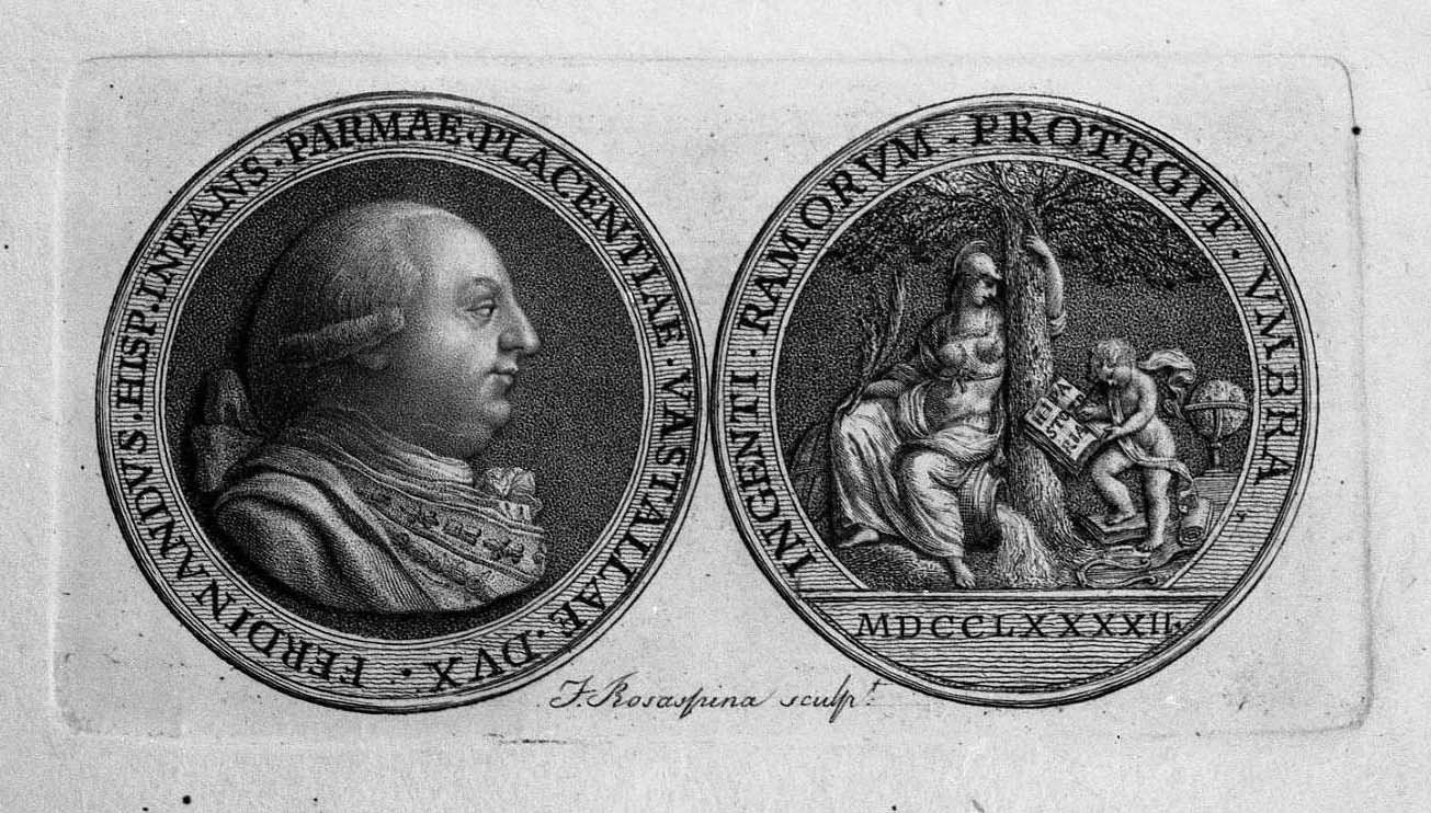 Due facce di medaglia di Ferdinando I (stampa) di Rosaspina Francesco (secc. XVIII/ XIX)