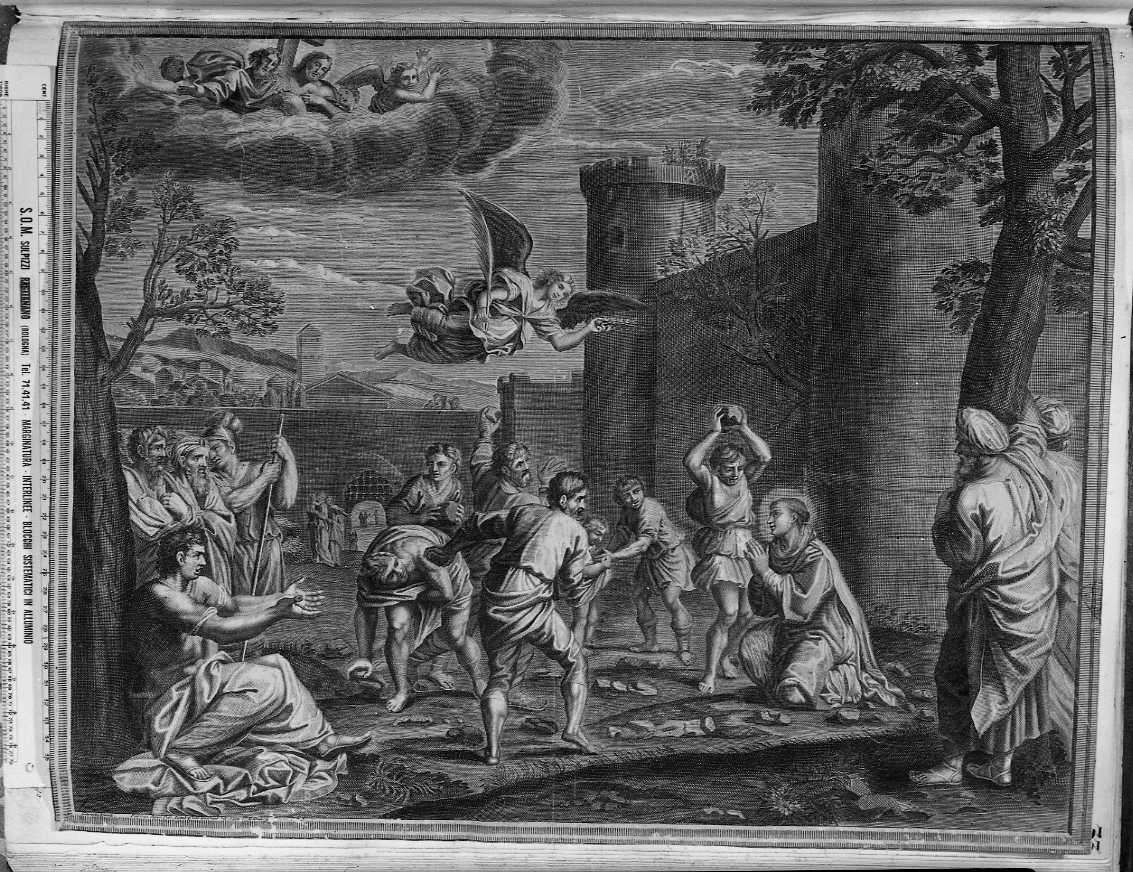lapidazione di Santo Stefano (stampa smarginata) di Carracci Annibale, Landry Pierre (secc. XVII/ XVIII)