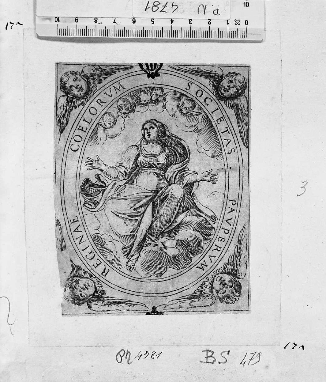 assunzione della Madonna (stampa) - ambito emiliano (sec. XVII)