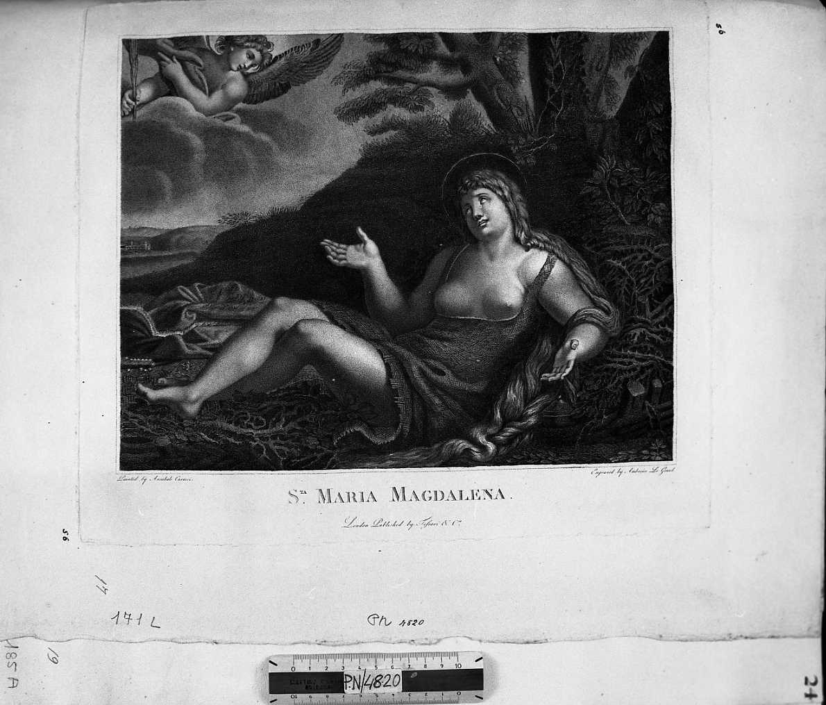 Santa Maria Maddalena (stampa) di Carracci Annibale, Le Grand Ambroise (sec. XVIII)