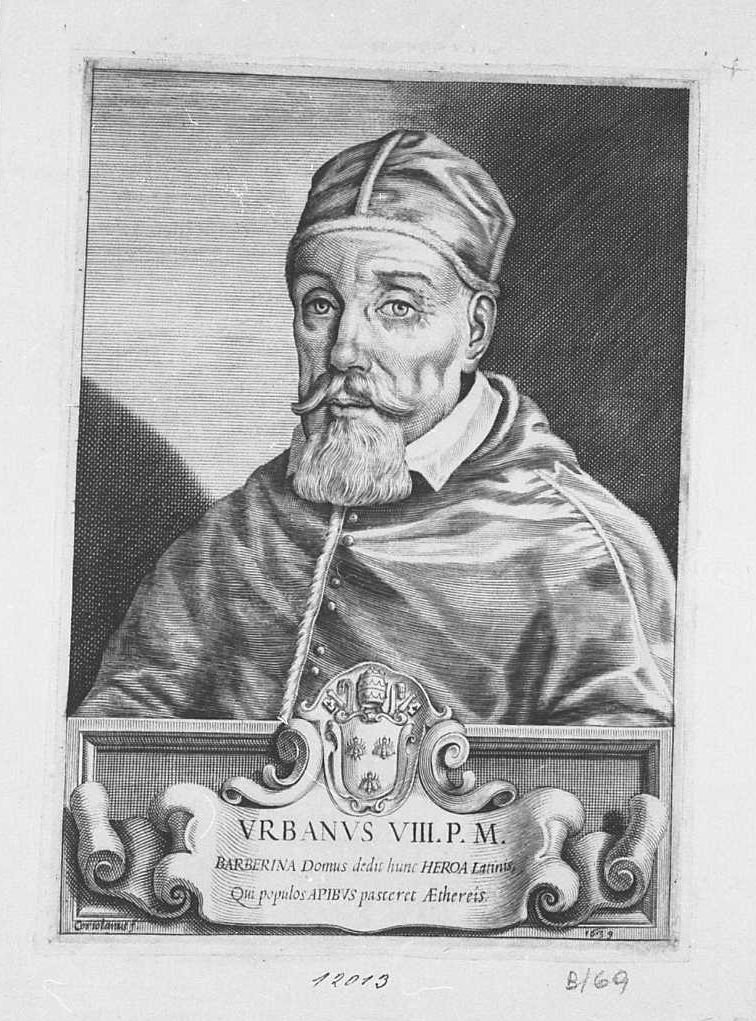Ritratto di papa Urbano VIII (stampa) di Coriolano Giovanni Battista (sec. XVII)