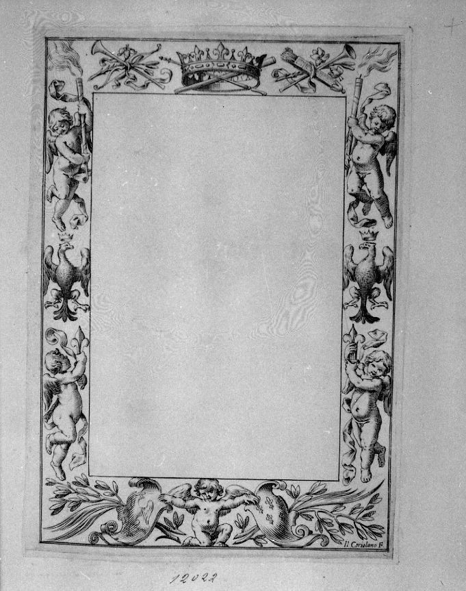 Fregio (di contorno) (stampa) di Coriolano Giovanni Battista (sec. XVII)