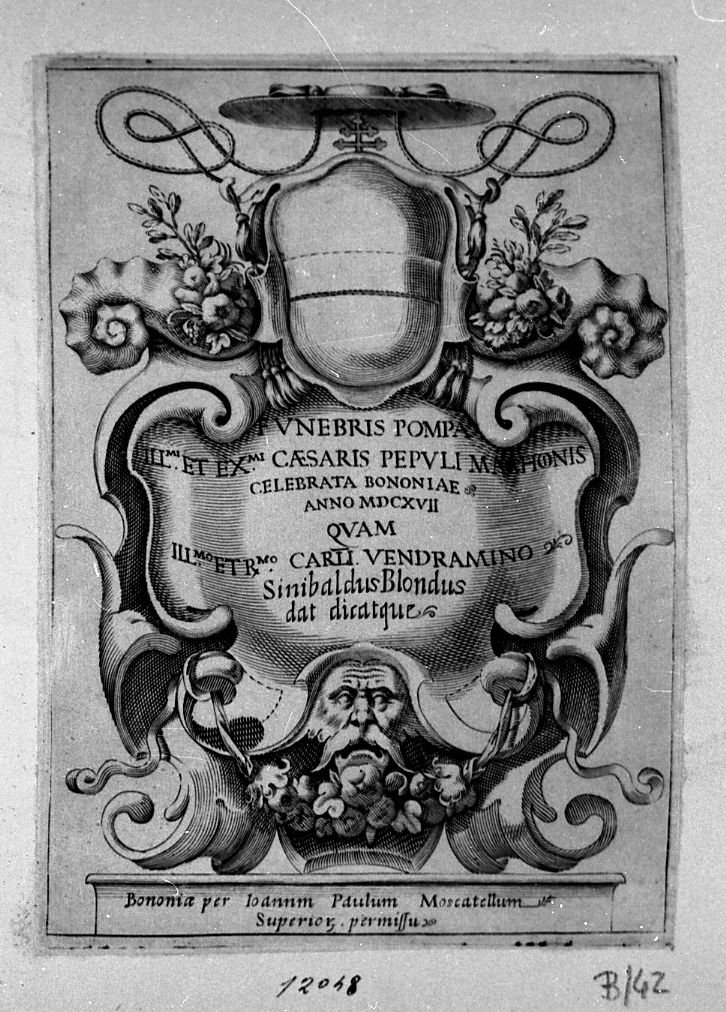 Frontespizio" FUNERALIS POMPA...CAESARIS PEPULI..."gi (stampa) di Coriolano Giovanni Battista (sec. XVII)