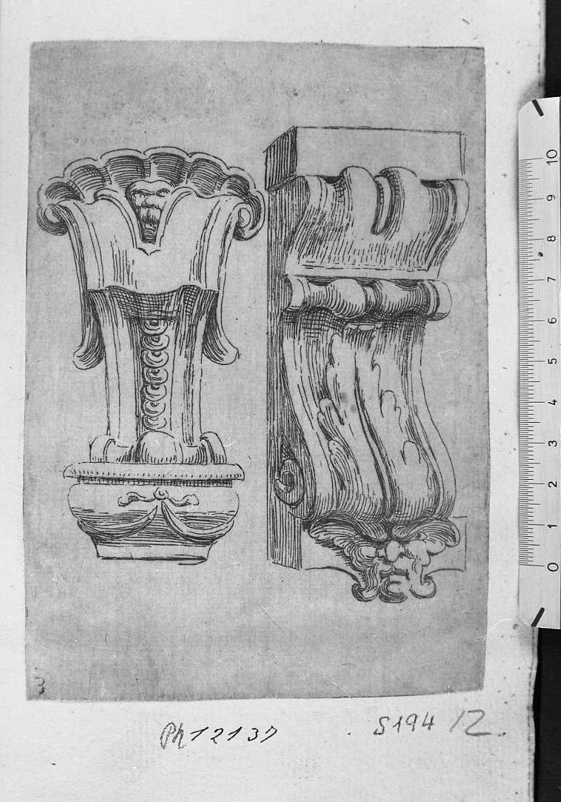 Due capitelli (n. 3) a sinistra (stampa) di Santi Domenico detto Mengazzino (sec. XVII)