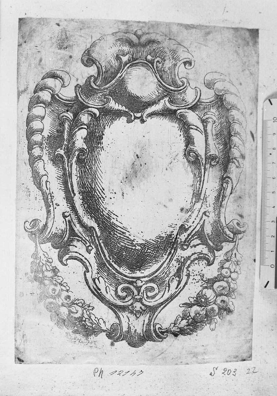 Ornato per cornice (stampa) di Santi Domenico detto Mengazzino (secc. XVII/ XVIII)