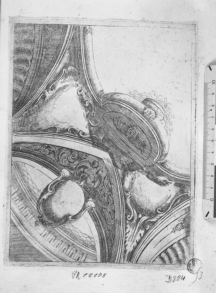 Disegno architettonico: parte di una volta (stampa) di Buffagnotti Carlo Antonio (attribuito) (sec. XVII)